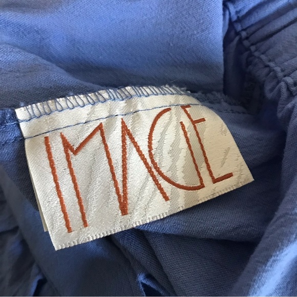 Vintage Image 100% Cotton Blue Button Down Midi Skirt Plus Size XL - Picture 6 of 7